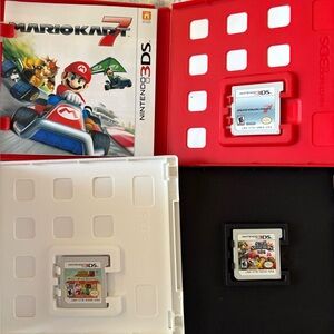 Nintendo 3DS Mario Kart 7, Super Smash & Animal crossing happy home design set